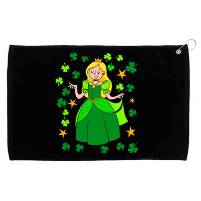 Dancing Irish Princess St Patricks Day Girl Grommeted Golf Towel