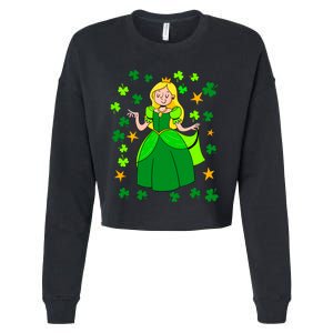 Dancing Irish Princess St Patricks Day Girl Cropped Pullover Crew