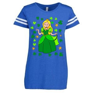 Dancing Irish Princess St Patricks Day Girl Enza Ladies Jersey Football T-Shirt