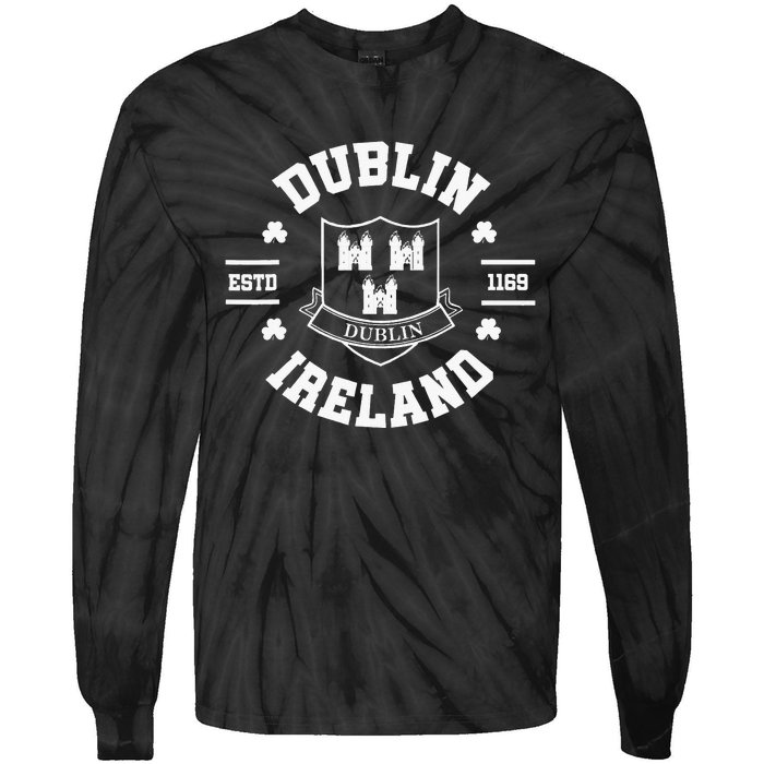 Dublin Ireland Proud Vintage Tie-Dye Long Sleeve Shirt