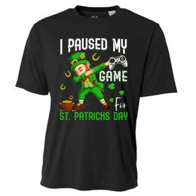 Dabbing I Paused My Game For St Patricks Day Cooling Performance Crew T-Shirt