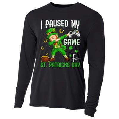 Dabbing I Paused My Game For St Patricks Day Cooling Performance Long Sleeve Crew