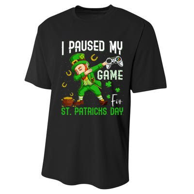 Dabbing I Paused My Game For St Patricks Day Performance Sprint T-Shirt