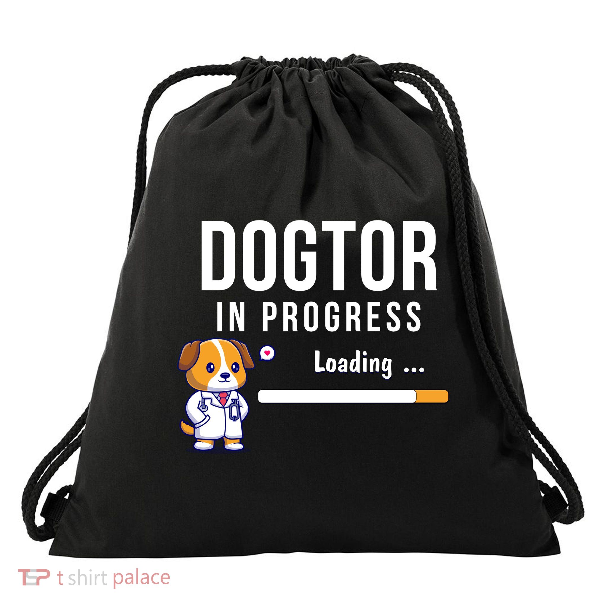 Dogtor In Progress Future Dog Doctor Vet Student Funny Vet Future Vet Drawstring Bag
