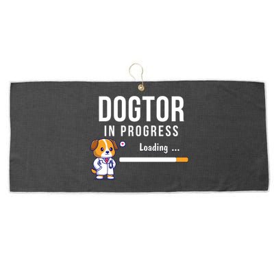 Dogtor In Progress Future Dog Doctor Vet Student Funny Vet Future Vet Large Microfiber Waffle Golf Towel