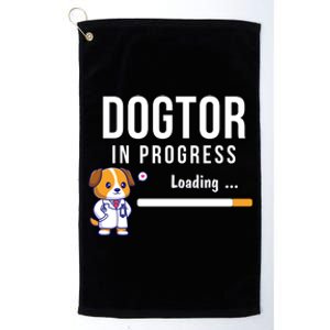 Dogtor In Progress Future Dog Doctor Vet Student Funny Vet Future Vet Platinum Collection Golf Towel