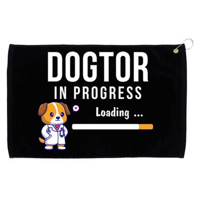 Dogtor In Progress Future Dog Doctor Vet Student Funny Vet Future Vet Grommeted Golf Towel