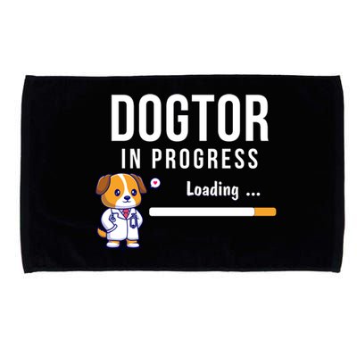 Dogtor In Progress Future Dog Doctor Vet Student Funny Vet Future Vet Microfiber Hand Towel