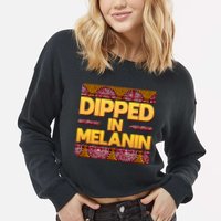 Dipped In Melanin Cropped Pullover Crew