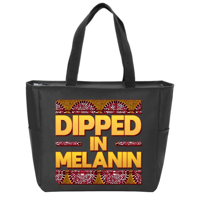 Dipped In Melanin Zip Tote Bag