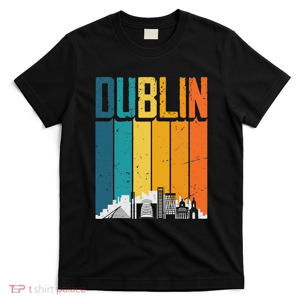 Dublin Ireland Retro Vintage Sunset Skyline Dublin T-Shirt