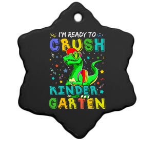 Dinosaur I'm Ready To Crush Kindergarten Back To School Ceramic Star Ornament