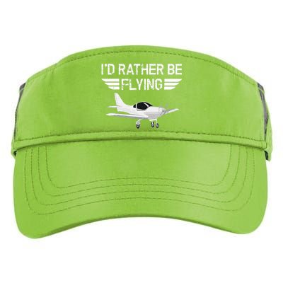 Distressed I'd Rather Be Flying Funny Airplane Pilot Adult Drive Performance Visor