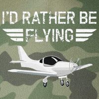 Distressed I'd Rather Be Flying Funny Airplane Pilot Legacy Tie Dye Trucker Hat