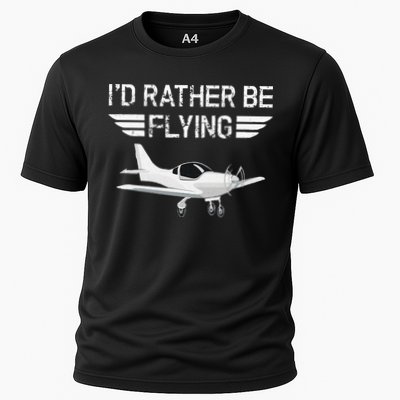 Distressed I'd Rather Be Flying Funny Airplane Pilot Performance Shirt
