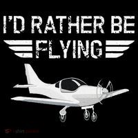 Distressed I'd Rather Be Flying Funny Airplane Pilot Tall T-Shirt