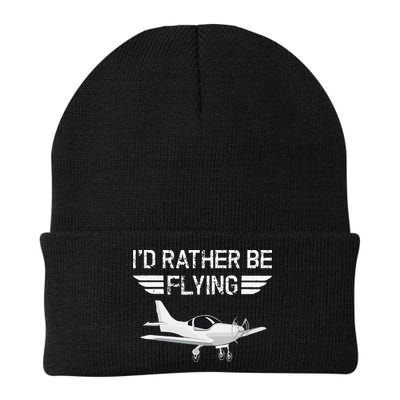 Distressed I'd Rather Be Flying Funny Airplane Pilot Beanie