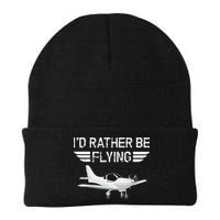 Distressed I'd Rather Be Flying Funny Airplane Pilot Beanie