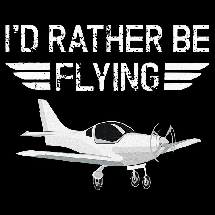 Distressed I'd Rather Be Flying Funny Airplane Pilot 16 in Basic Backpack
