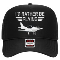 Distressed I'd Rather Be Flying Funny Airplane Pilot Hat