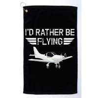 Distressed I'd Rather Be Flying Funny Airplane Pilot Golf Towel