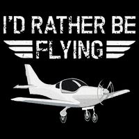 Distressed I'd Rather Be Flying Funny Airplane Pilot Wool Snapback Cap