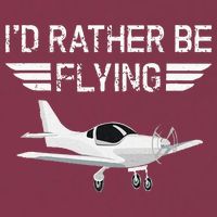 Distressed I'd Rather Be Flying Funny Airplane Pilot 16oz Travel Tumbler