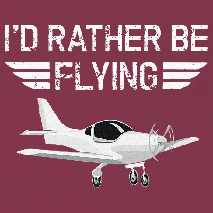 Distressed I'd Rather Be Flying Funny Airplane Pilot 16oz Travel Tumbler