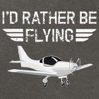 Distressed I'd Rather Be Flying Funny Airplane Pilot Cotton Canvas Backpack