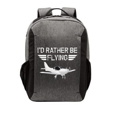 Distressed I'd Rather Be Flying Funny Airplane Pilot Vector Backpack