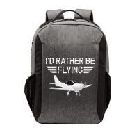 Distressed I'd Rather Be Flying Funny Airplane Pilot Vector Backpack