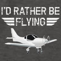 Distressed I'd Rather Be Flying Funny Airplane Pilot Vector Backpack