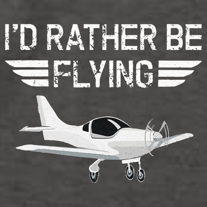 Distressed I'd Rather Be Flying Funny Airplane Pilot Vector Backpack