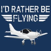 Distressed I'd Rather Be Flying Funny Airplane Pilot Infant Baby Jersey Bodysuit