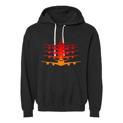 Distressed ID Rather Be Flying Funny Airplane Pilot Garment-Dyed Fleece Hoodie