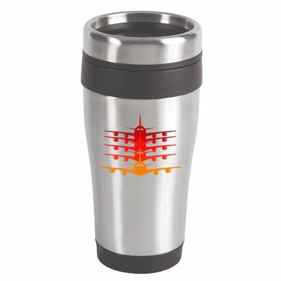 Distressed ID Rather Be Flying Funny Airplane Pilot 16oz Travel Tumbler
