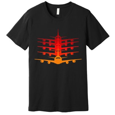 Distressed ID Rather Be Flying Funny Airplane Pilot Premium T-Shirt