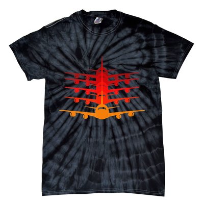 Distressed ID Rather Be Flying Funny Airplane Pilot Tie-Dye T-Shirt