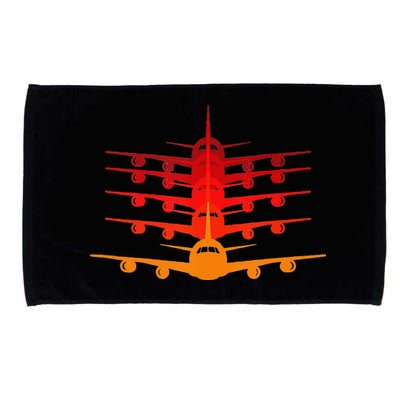 Distressed ID Rather Be Flying Funny Airplane Pilot Microfiber Hand Towel