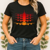 Distressed ID Rather Be Flying Funny Airplane Pilot Womens T-Shirt
