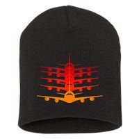 Distressed ID Rather Be Flying Funny Airplane Pilot Short Acrylic Beanie