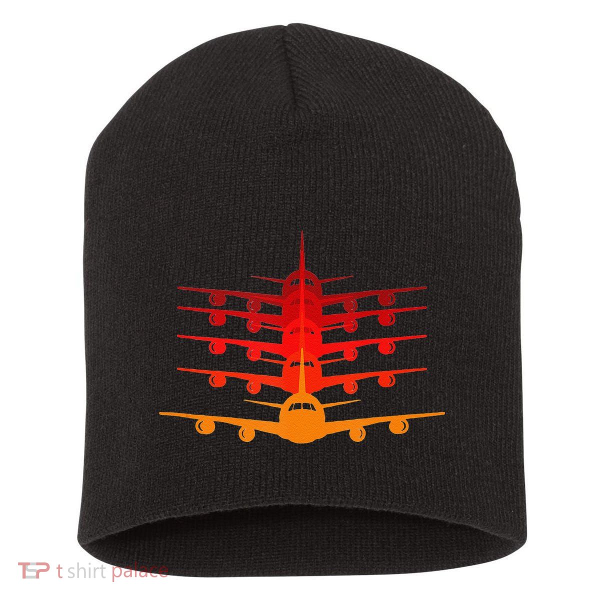Distressed ID Rather Be Flying Funny Airplane Pilot Short Acrylic Beanie