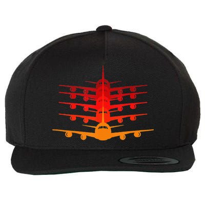 Distressed ID Rather Be Flying Funny Airplane Pilot Wool Snapback Cap