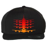 Distressed ID Rather Be Flying Funny Airplane Pilot Wool Snapback Cap