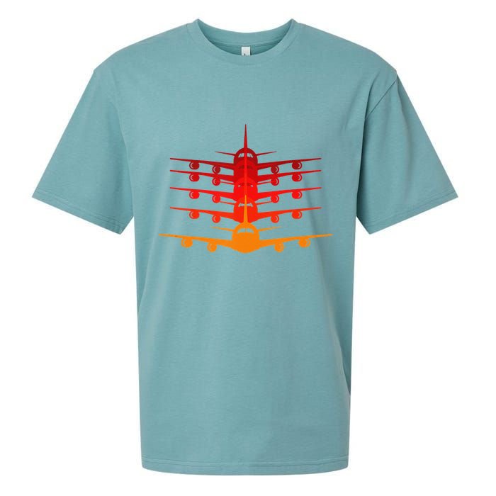 Distressed ID Rather Be Flying Funny Airplane Pilot Sueded Cloud Jersey T-Shirt