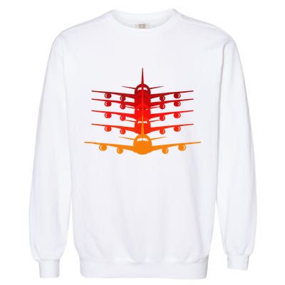 Distressed ID Rather Be Flying Funny Airplane Pilot Garment-Dyed Sweatshirt