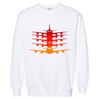 Distressed ID Rather Be Flying Funny Airplane Pilot Garment-Dyed Sweatshirt
