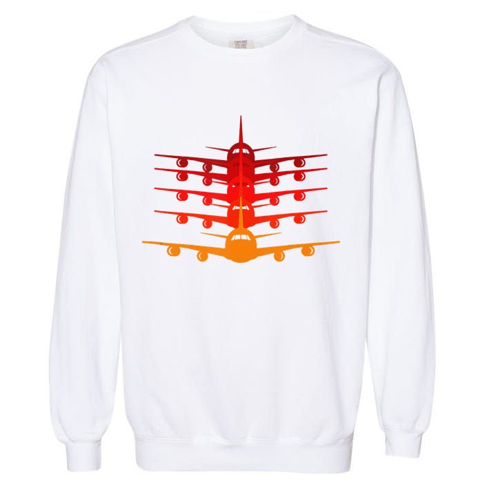 Distressed ID Rather Be Flying Funny Airplane Pilot Garment-Dyed Sweatshirt