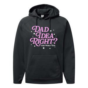 Dad Idea Right 2024 Funny FatherS Day Gift Performance Fleece Hoodie