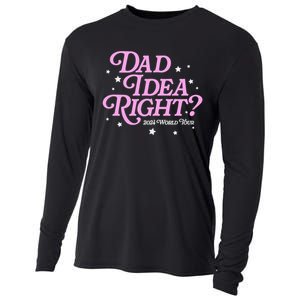 Dad Idea Right 2024 Funny FatherS Day Gift Cooling Performance Long Sleeve Crew